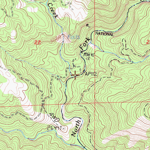 Topographic Map of Pierce Creek, CA