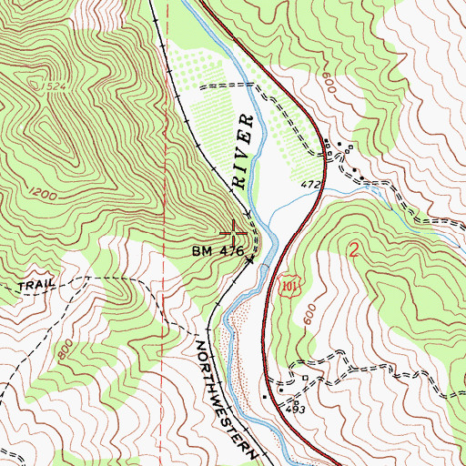 Topographic Map of Pieta Creek, CA