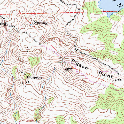 Topographic Map of Pigeon Point, CA