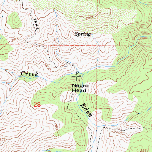 Topographic Map of Pigtail Creek, CA