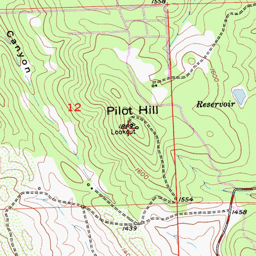 Topographic Map of Pilot Hill, CA