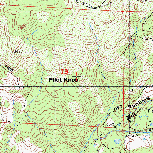Topographic Map of Pilot Knob, CA
