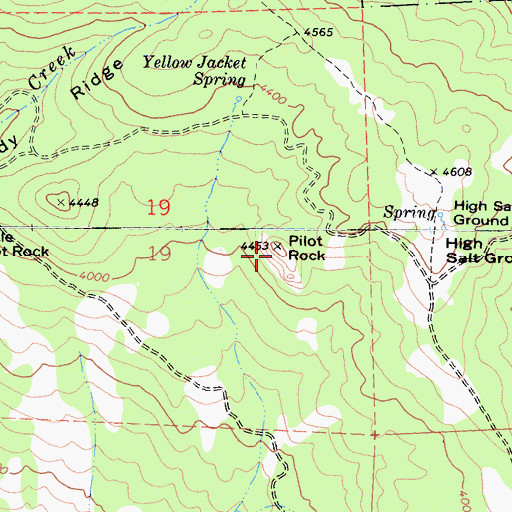 Topographic Map of Pilot Rock, CA