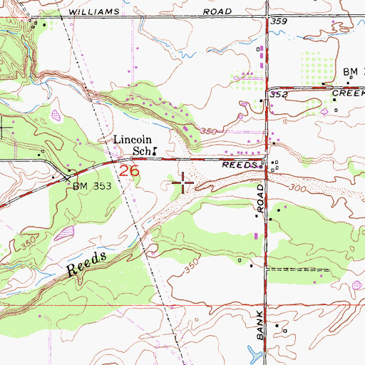 Topographic Map of Pine Creek, CA