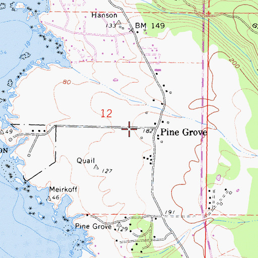 Topographic Map of Pine Grove, CA