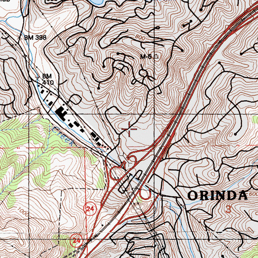 Topographic Map of Pine Grove School, CA