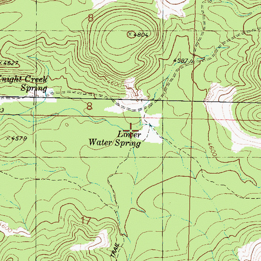 Topographic Map of Lower Water Spring, AZ