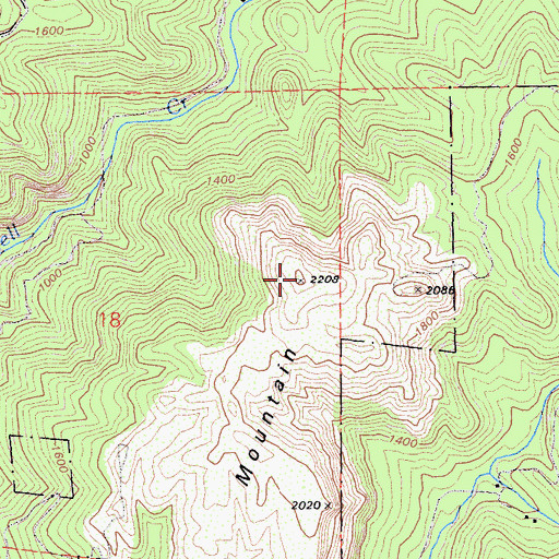 Topographic Map of Pine Mountain, CA