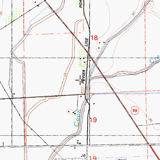 Topographic Map of Ping Slough, CA