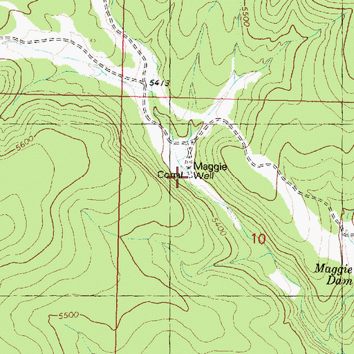 Topographic Map of Maggie Well, AZ
