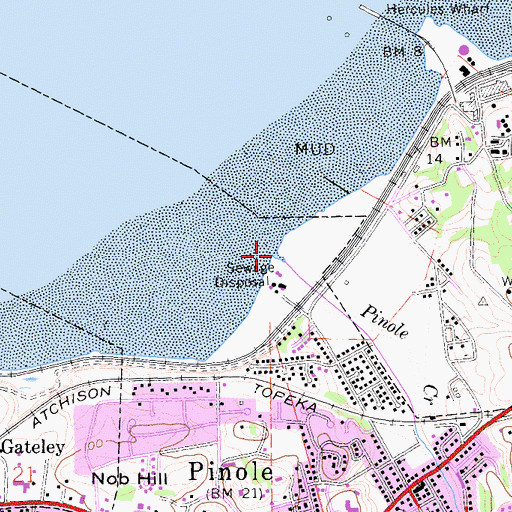 Topographic Map of Pinole Creek, CA