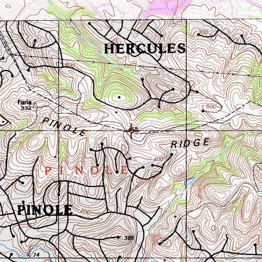 Topographic Map of Pinole Ridge, CA