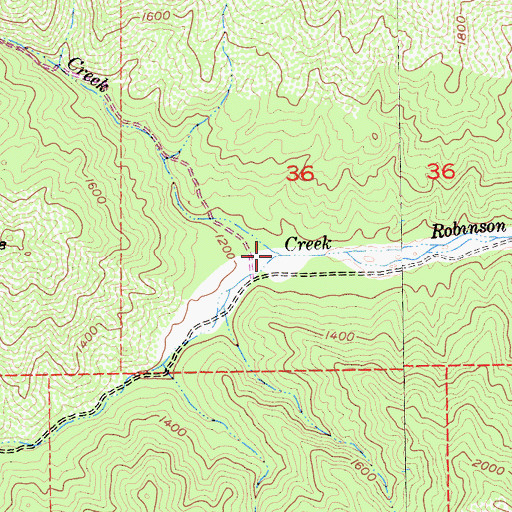 Topographic Map of Pinto Creek, CA
