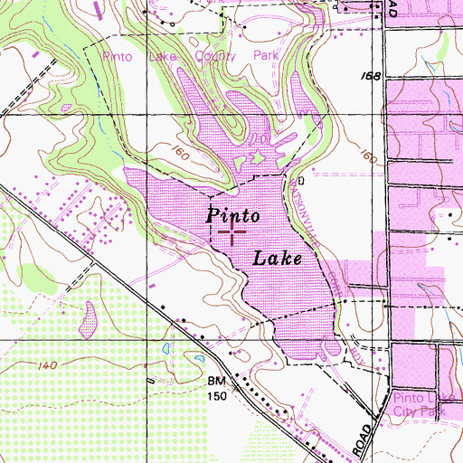 Topographic Map of Pinto Lake, CA
