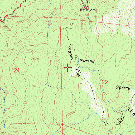 Topographic Map of Pippin Flat, CA
