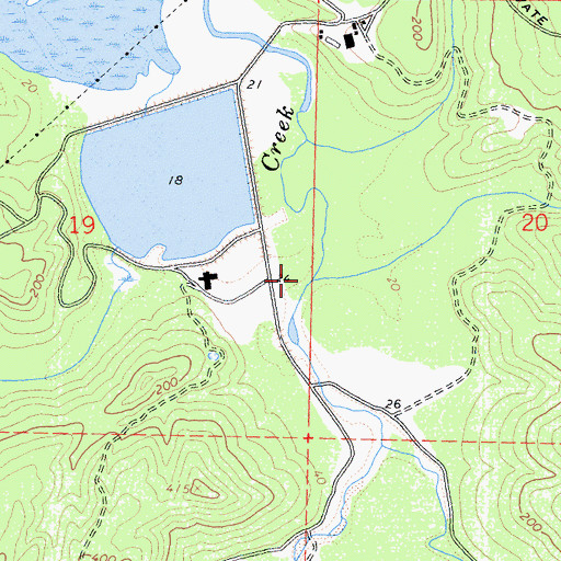 Topographic Map of Pitcher Creek, CA