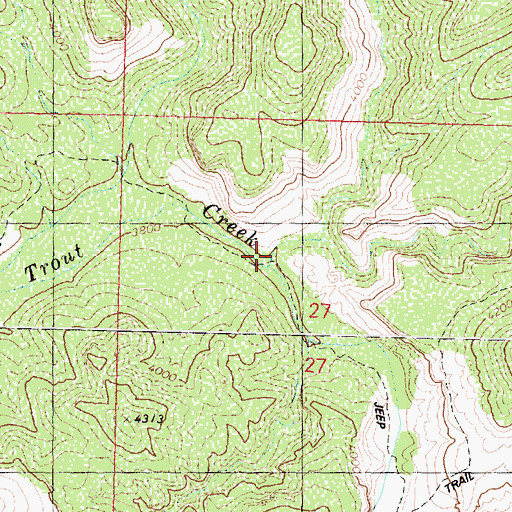 Topographic Map of McGee Wash, AZ