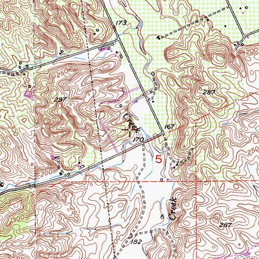 Topographic Map of Pleasant Creek, CA