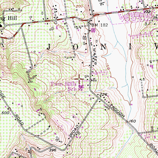 Topographic Map of Apple Blossom School, CA