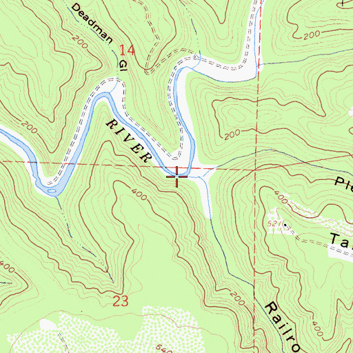 Topographic Map of Pleasant Valley, CA