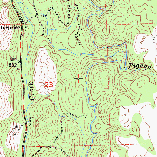 Topographic Map of Plymouth Ditch, CA