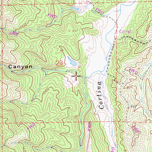 Topographic Map of Pocket Canyon, CA
