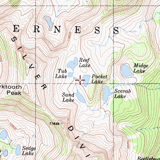 Topographic Map of Pocket Lake, CA