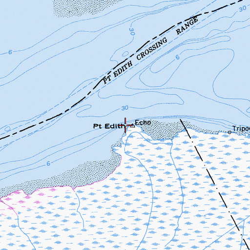 Topographic Map of Point Edith, CA