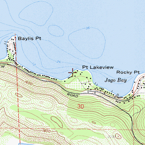 Topographic Map of Point Lakeview, CA