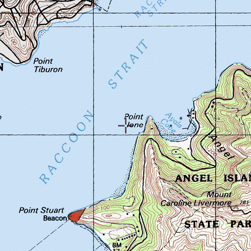 Topographic Map of Point Lone, CA