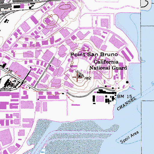 Topographic Map of Point San Bruno, CA