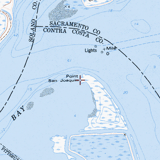 Topographic Map of Point San Joaquin, CA