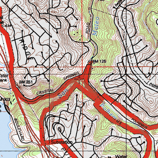 Topographic Map of Polhemus Creek, CA