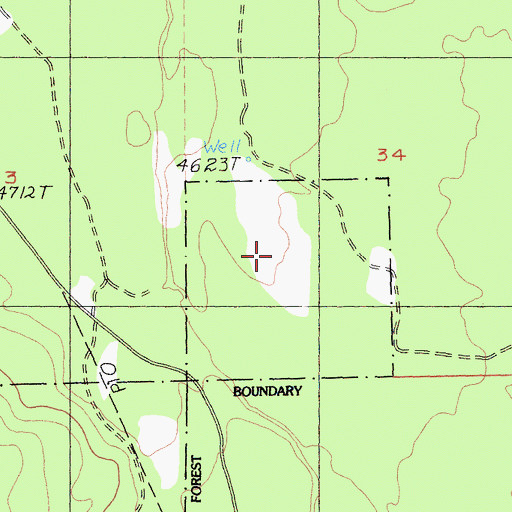 Topographic Map of Pollock Flat, CA