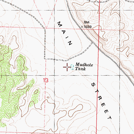 Topographic Map of Mudhole Tank, AZ