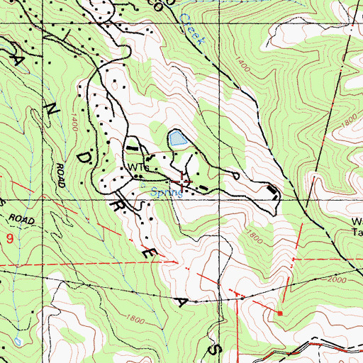 Topographic Map of Pony Tracks Ranch, CA
