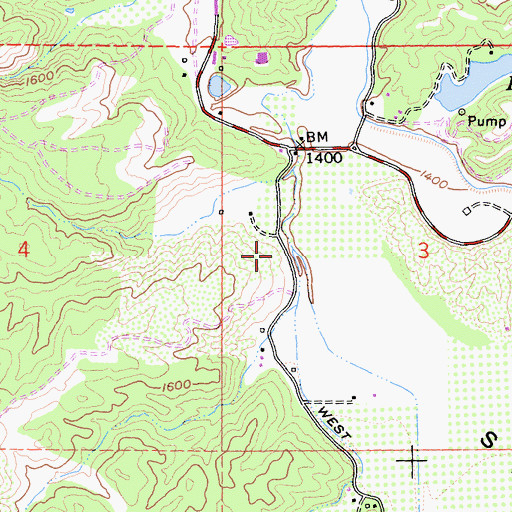 Topographic Map of Pool Creek, CA