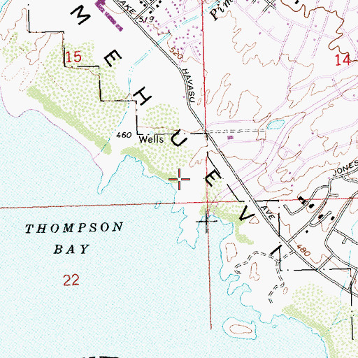 Topographic Map of Mulberry Drain, AZ