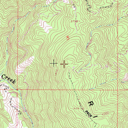 Topographic Map of Poonkinny Ridge, CA