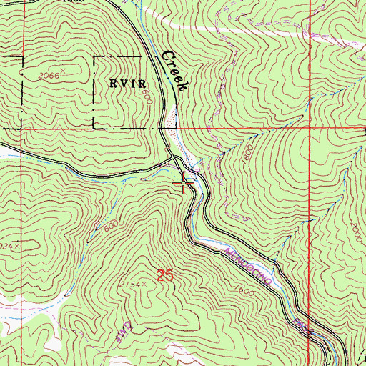 Topographic Map of Poor Mans Creek, CA