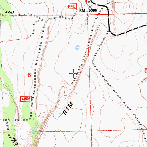 Topographic Map of Porcupine Rim, CA