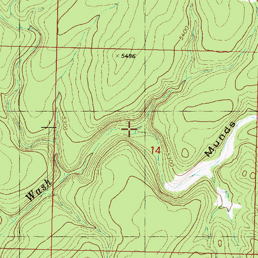 Topographic Map of Munds Canyon, AZ