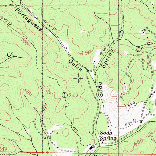 Topographic Map of Portuguese Gulch, CA