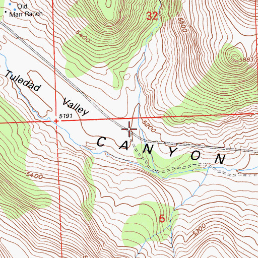 Topographic Map of Post Canyon, CA