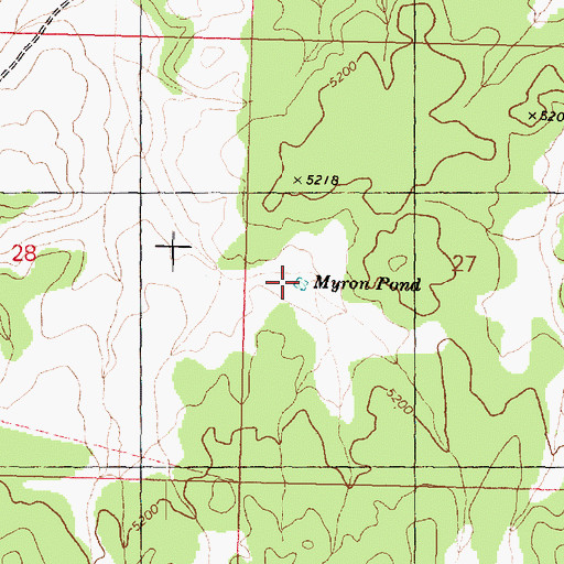 Topographic Map of Myron Pond, AZ