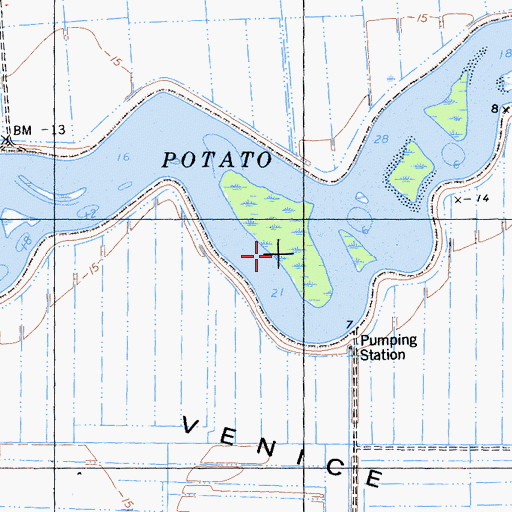 Topographic Map of Potato Slough, CA