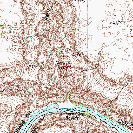 Topographic Map of Alamo Window, AZ