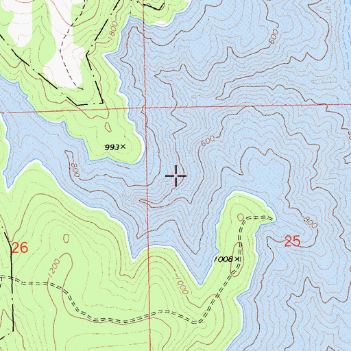 Topographic Map of Potter Ravine, CA