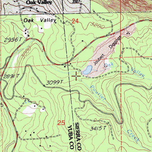 Topographic Map of Pourier Creek, CA