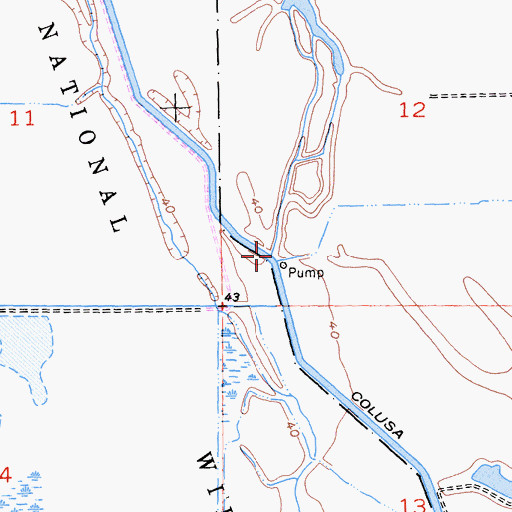 Topographic Map of Powell Slough, CA